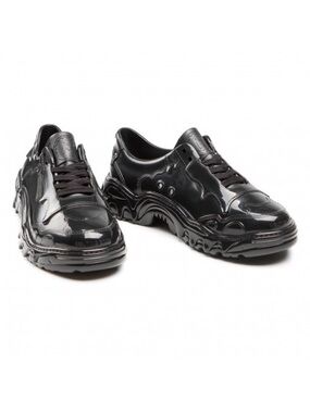 Melissa x Rombaut Melting Boccaccio Black Patent Chunky Vegan Sneakers